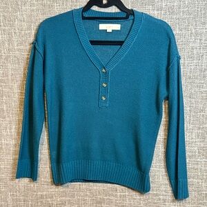 LOFT Teal V-Neck Women's Sweater